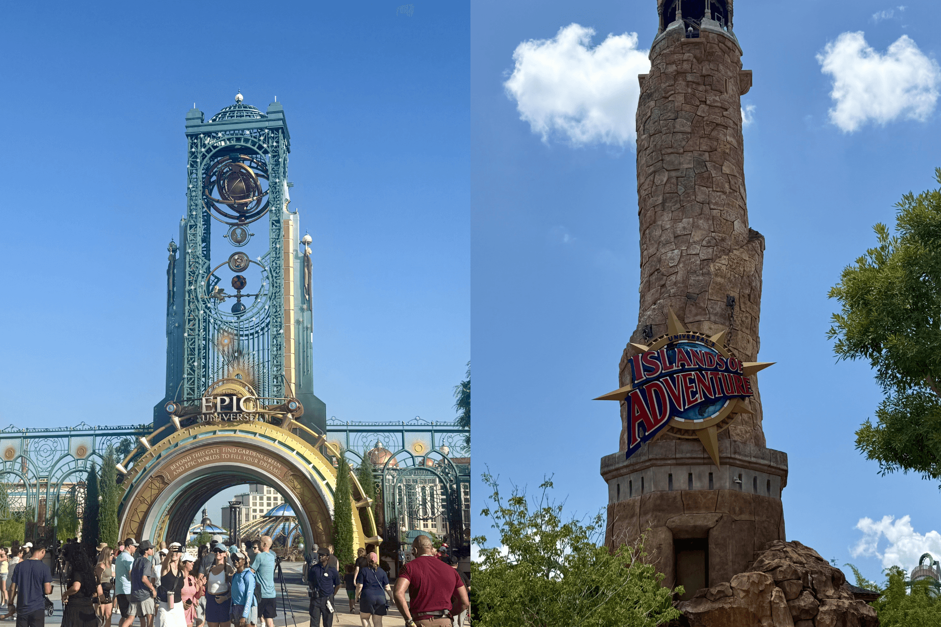 Epic Universe Entrance and Island of Adventure entrance